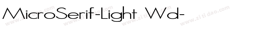 MicroSerif-Light Wd字体转换